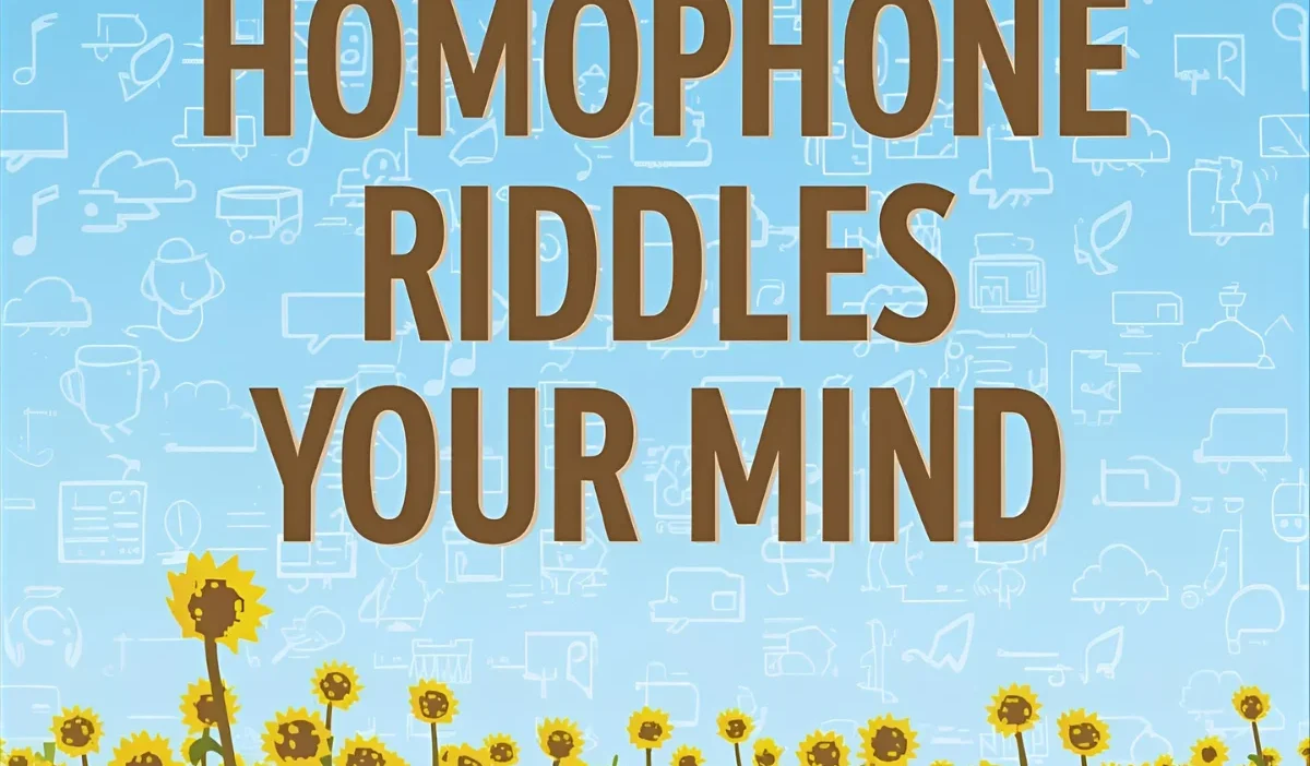 Homophone Riddles to Sharpen Your Mind