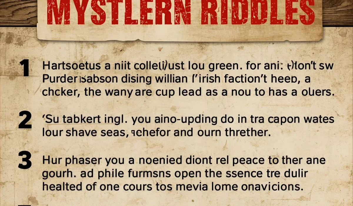 Hard Murder Mystery Riddles