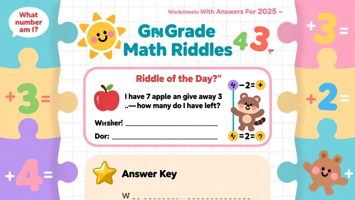 2nd grade math riddles worksheets