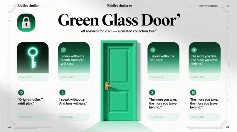 riddles similar to green glass door