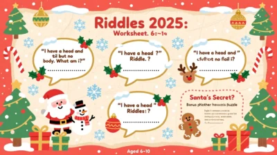 christmas riddles worksheet