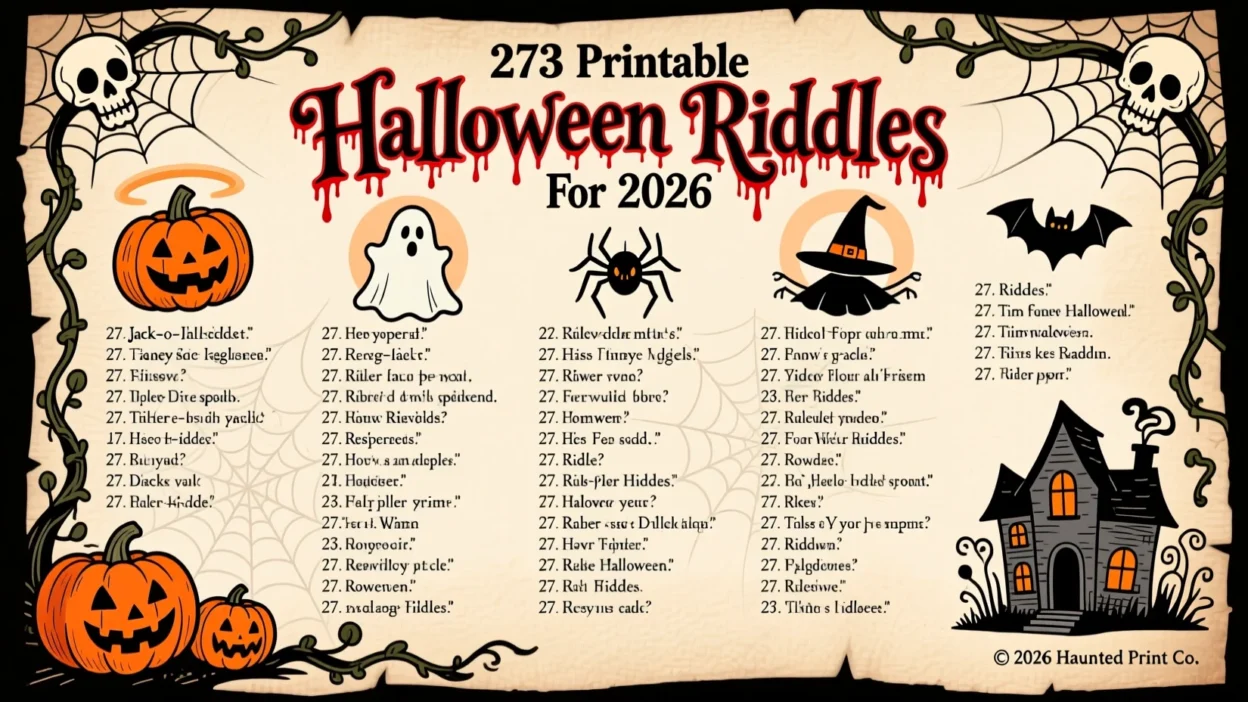 printable halloween riddles with answers
