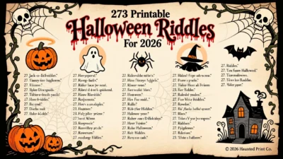 printable halloween riddles with answers